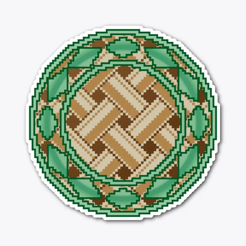 8-bit Basket Weave / Green Diamond